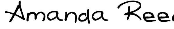 Amanda Reed's Font font preview